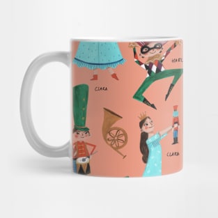 Nutcracker ballet characters pattern Mug